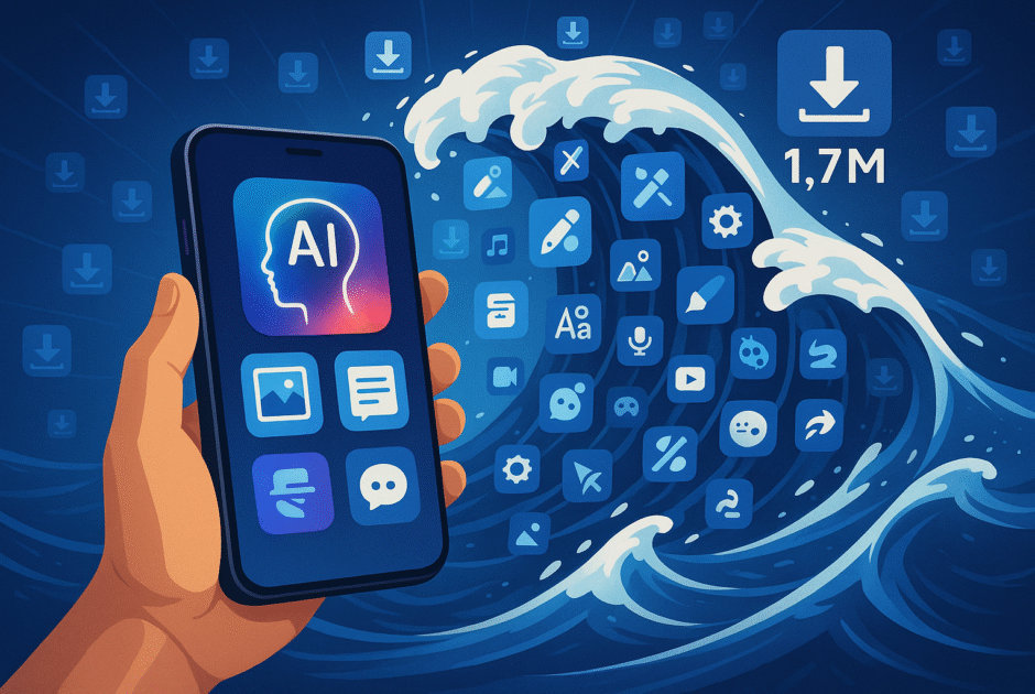 IA Générative Mobile : La Déferlante des Apps qui Changent Tout (1,7 Md de téléchargements en 6 mois)
