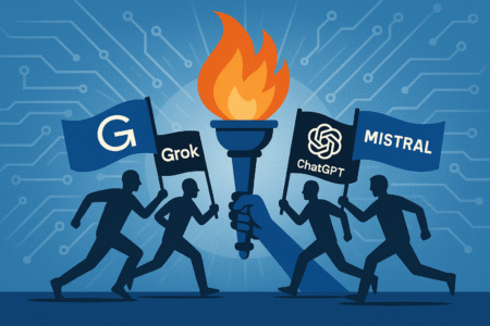 Top 100 Apps IA 2025 : La Guerre Gemini, Grok, ChatGPT, Mistral (et Ce Que Ça Change Vraiment Pour l'Écosystème